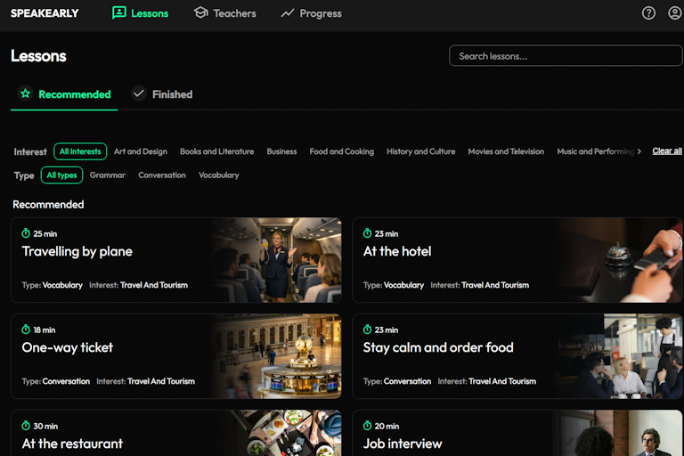 Speakearly app screenshot